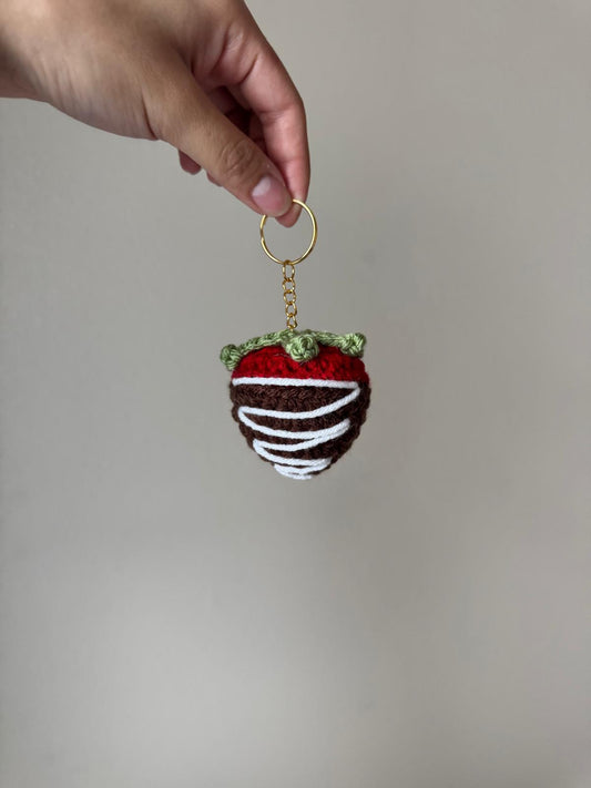 Chocolate Covered Strawberry Keychain