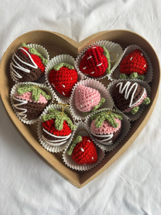 Chocolate Covered Strawberry Keychain