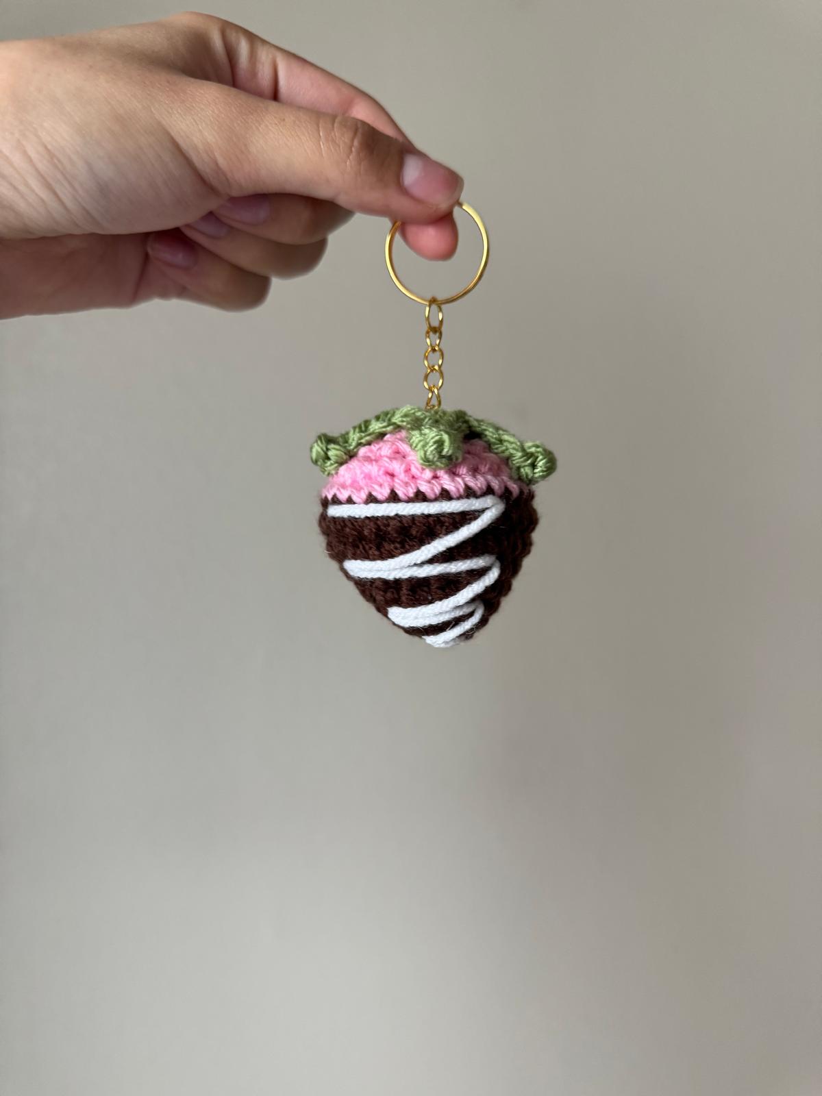 Chocolate Covered Strawberry Keychain